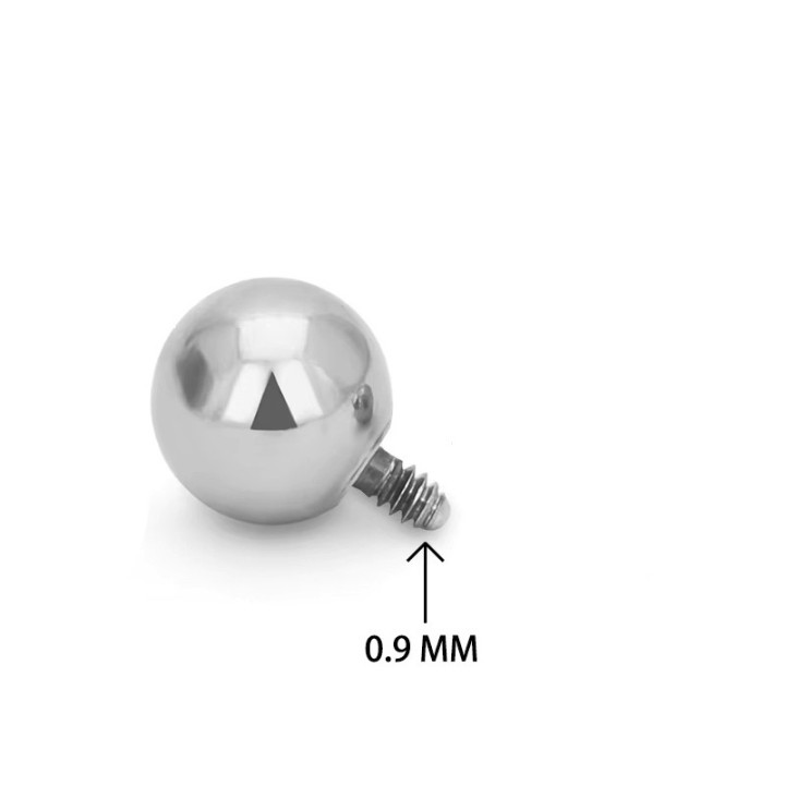 Piercing tytanowa kulka do kolczyków z gwintem wewnętrznym 0,9mm