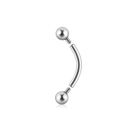 Tytanowy banan 1,6mm z gwintem wewnętrznym 1,2mm z odkręcanymi kulkami 4mm