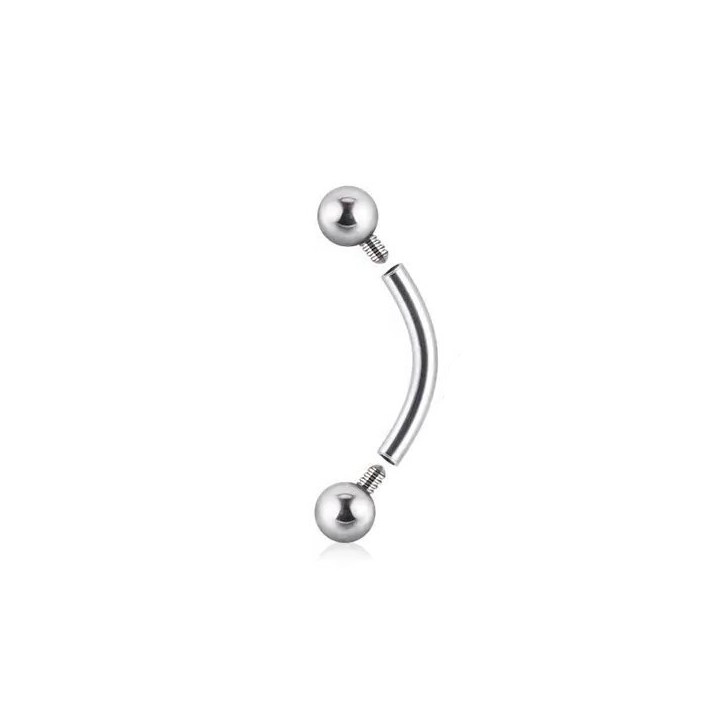 Tytanowy banan 1,6mm z gwintem wewnętrznym 1,2mm z odkręcanymi kulkami 4mm