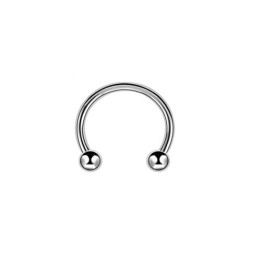 Piercing tytanowe kółko - podkowa z odkręcanymi kulkami