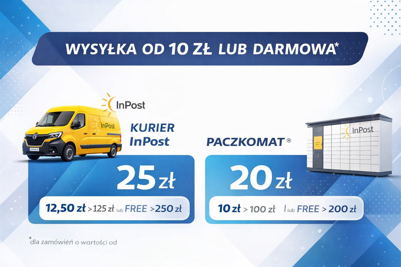 Obniżona lub darmowa dostawa dla zamówień o wartości od...